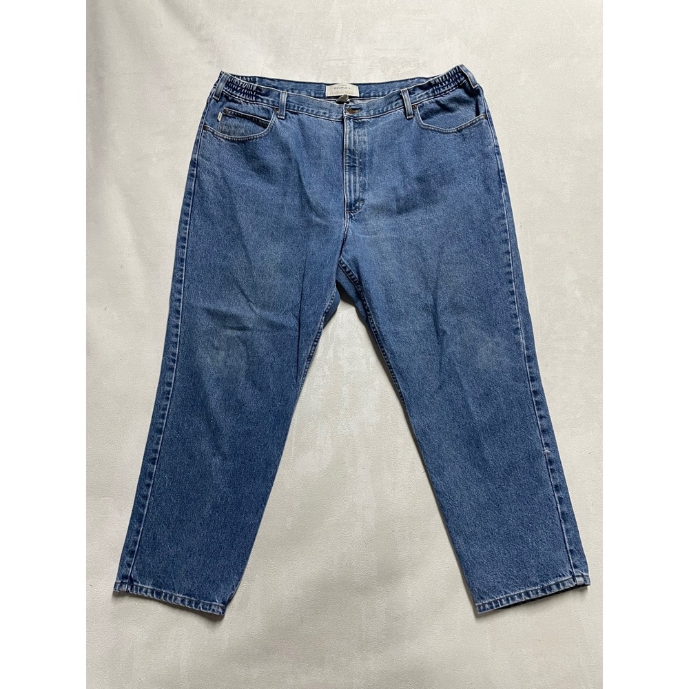 LL Bean Double L Comfort Waist Jeans Mens 44x30 Blue Relaxed Straight Leg Denim